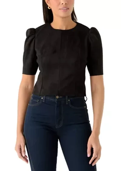 Women's Faux Suede Top