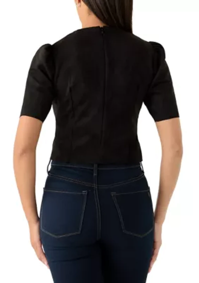 Women's Faux Suede Top