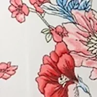 Plus Elbow Sleeve Split Neck Woven Blouse