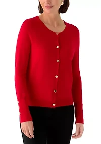 Women's Long Sleeve Button Front Cardigan