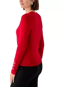 Women's Long Sleeve Button Front Cardigan