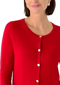 Women's Long Sleeve Button Front Cardigan