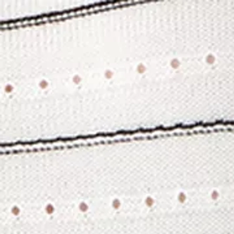 Women's Short-Sleeve Striped Pointelle Sweater