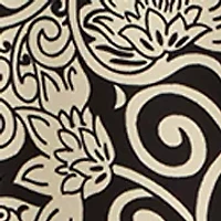 Plus 3/4 Sleeve Ornate Print Top