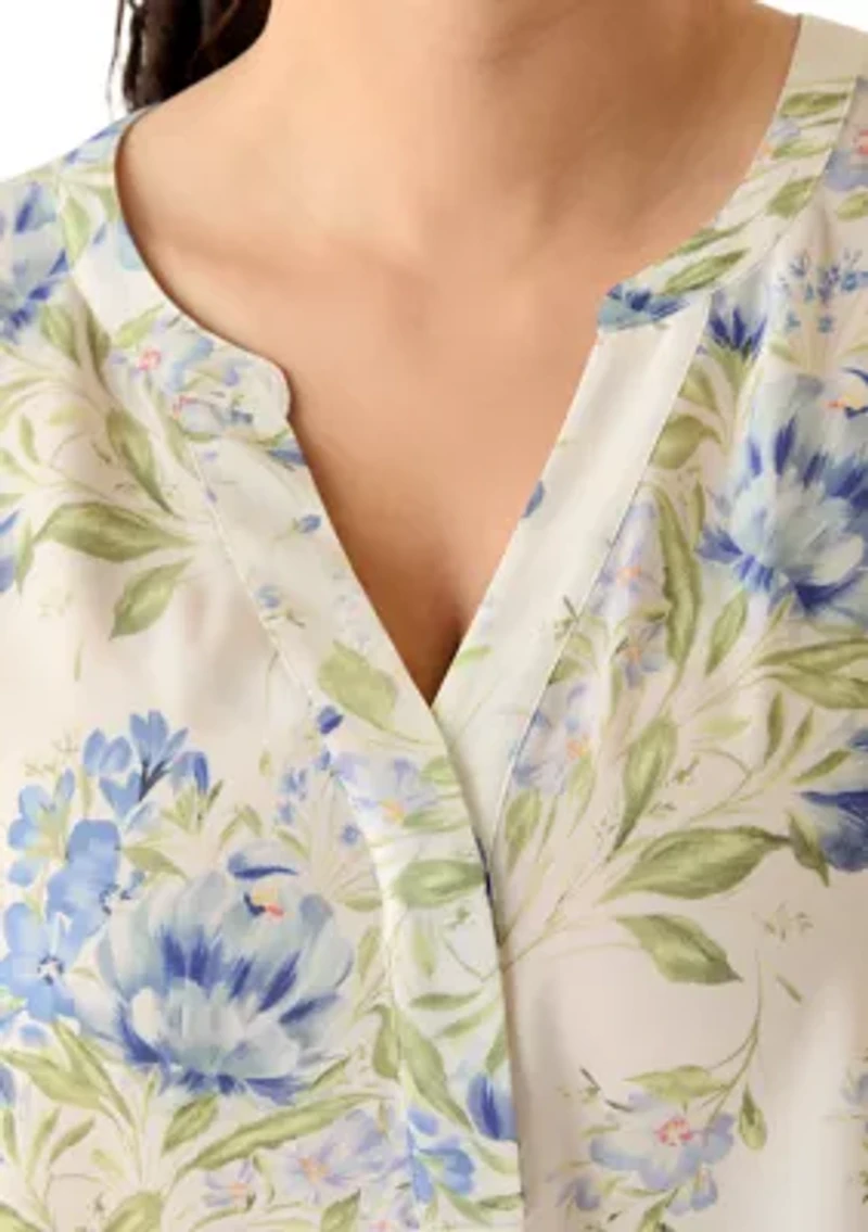 Plus Elbow Sleeve Popover Top