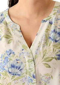 Plus Elbow Sleeve Popover Top