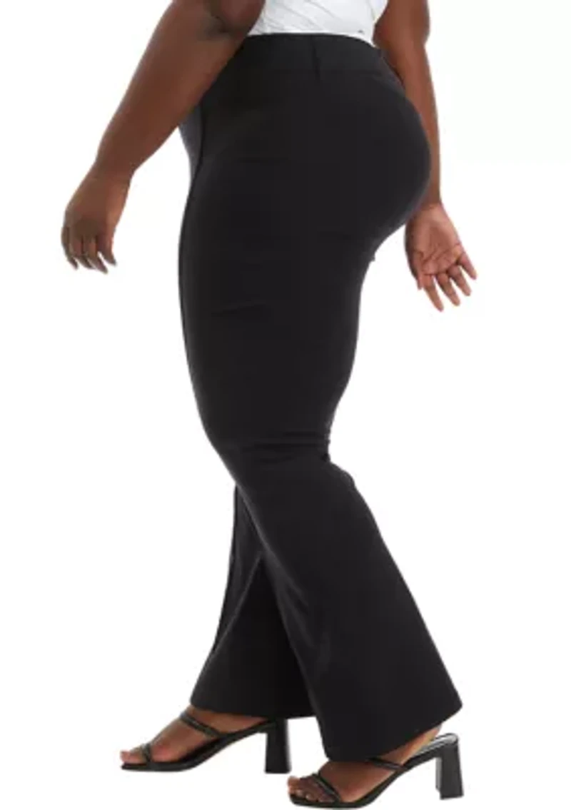 Plus Pull On Slim Fit Ankle Pants