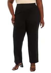Plus Pull On Ponte Bootcut Pants