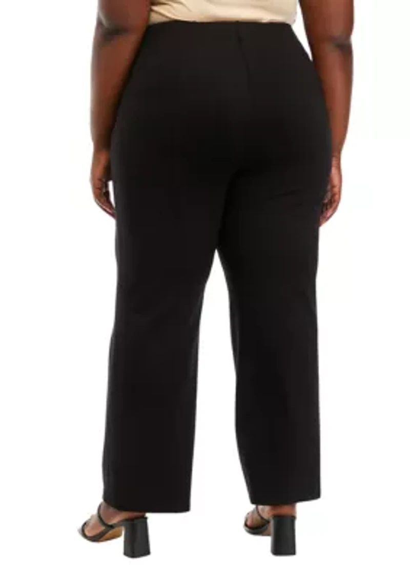 Plus Pull On Ponte Bootcut Pants