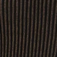 Petite Long Sleeve Collar Ribbed Pleated Dress