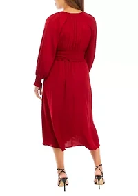 Petite Split Neck Air Flow Dress