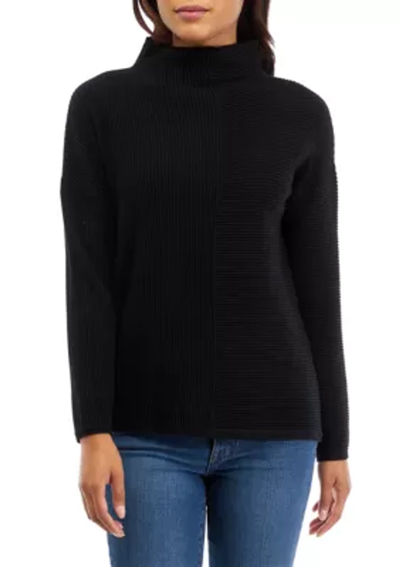 Petite Long Sleeve Ottoman Sweater