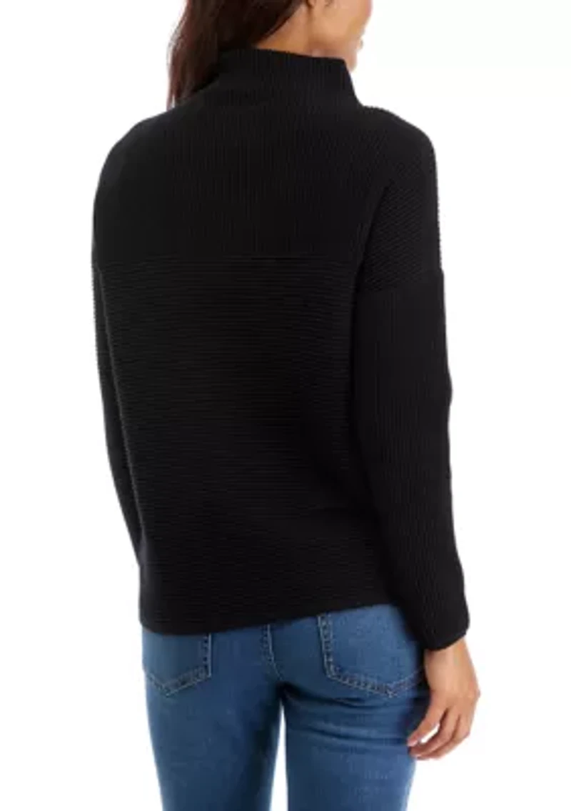 Petite Long Sleeve Ottoman Sweater