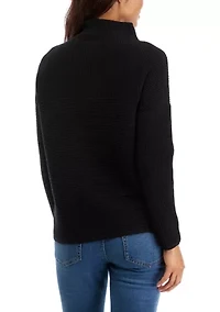 Petite Long Sleeve Ottoman Sweater