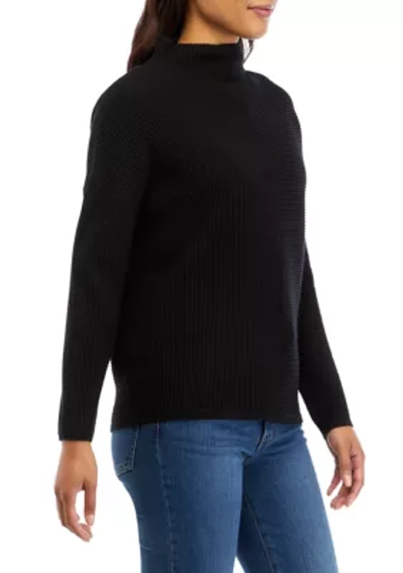 Petite Long Sleeve Ottoman Sweater