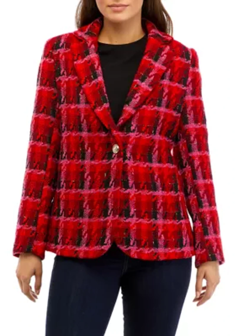 Petite One Button Blazer