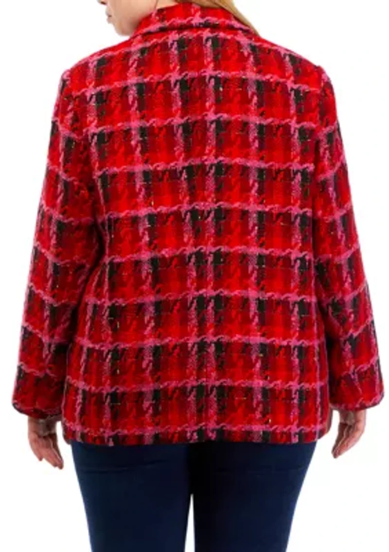 Plus One Button Blazer