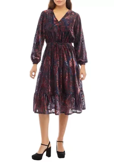 Petite V-Neck Tiered Dress