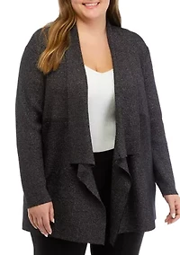 Plus Open Front Cardigan
