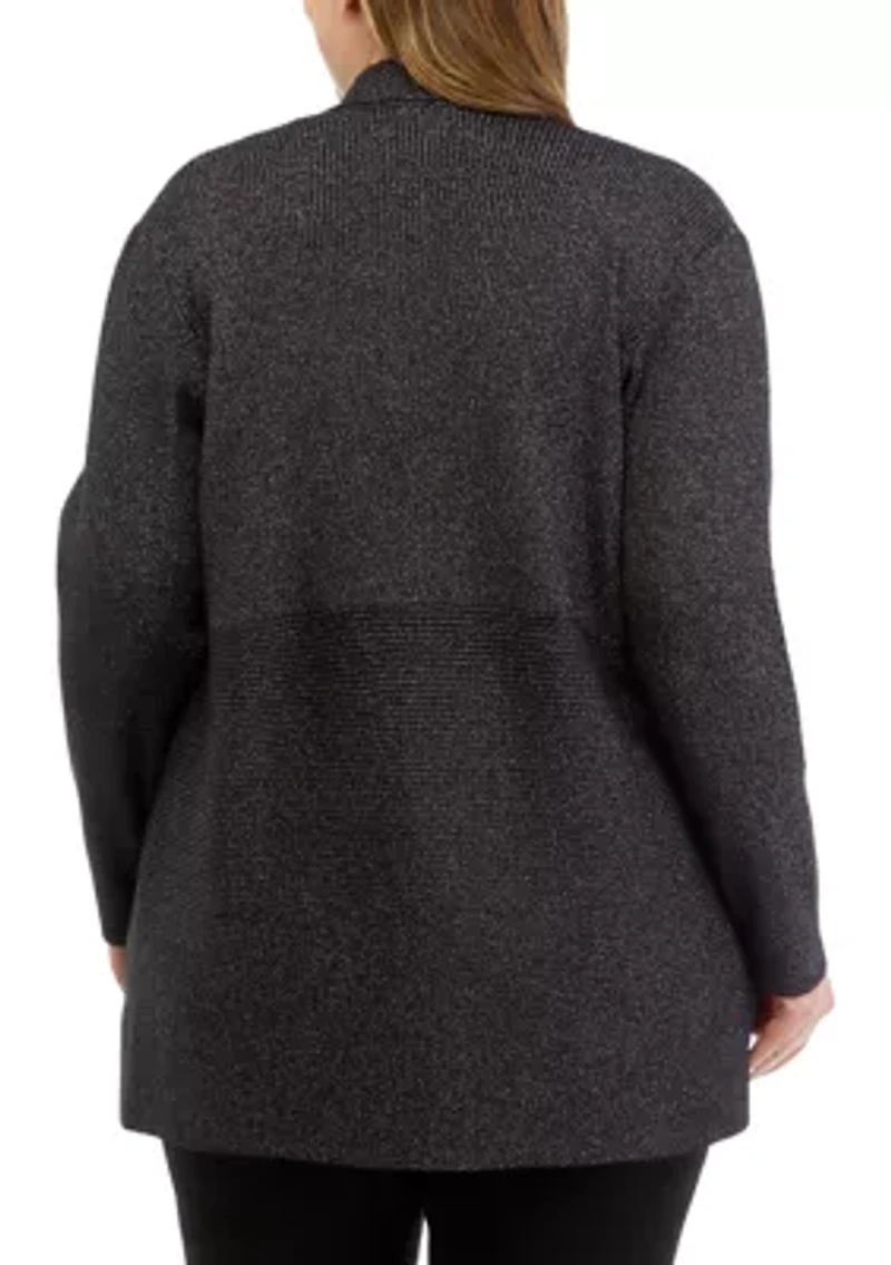 Plus Open Front Cardigan