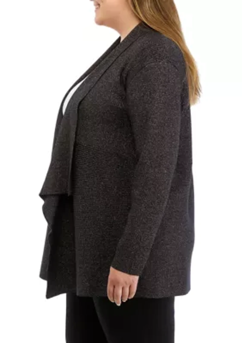 Plus Open Front Cardigan