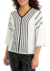 Petite 3/4 Dolman Sleeve Sweater