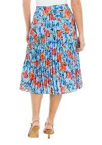 Petite Pull On Pleated Skirt