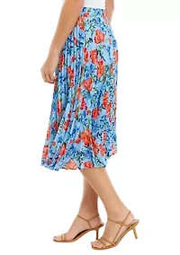 Petite Pull On Pleated Skirt