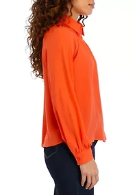 Petite Dutch Tulip Button Up Blouse