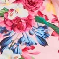 Petite Placed Rose Print Dress