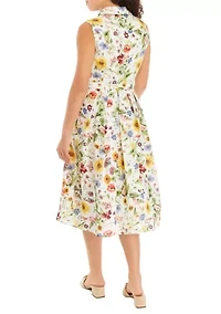 Petite Sleeveless Linen Dress