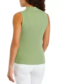 Petite Sleeveless Pointelle Tank Top