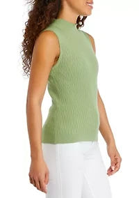 Petite Sleeveless Pointelle Tank Top