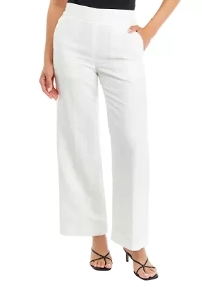 Petite Wide Leg Pull On Pants