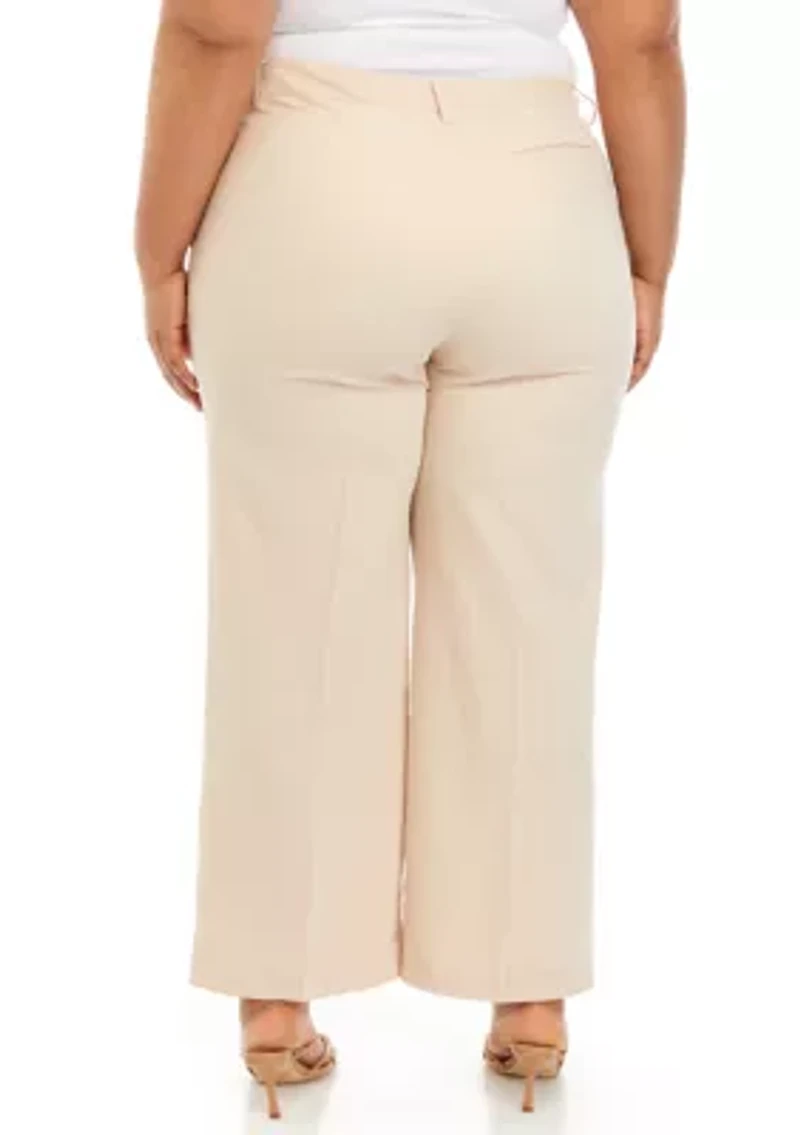 Plus Full Length Wide Leg Pants