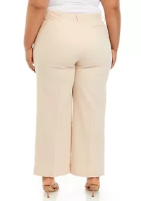 Plus Full Length Wide Leg Pants