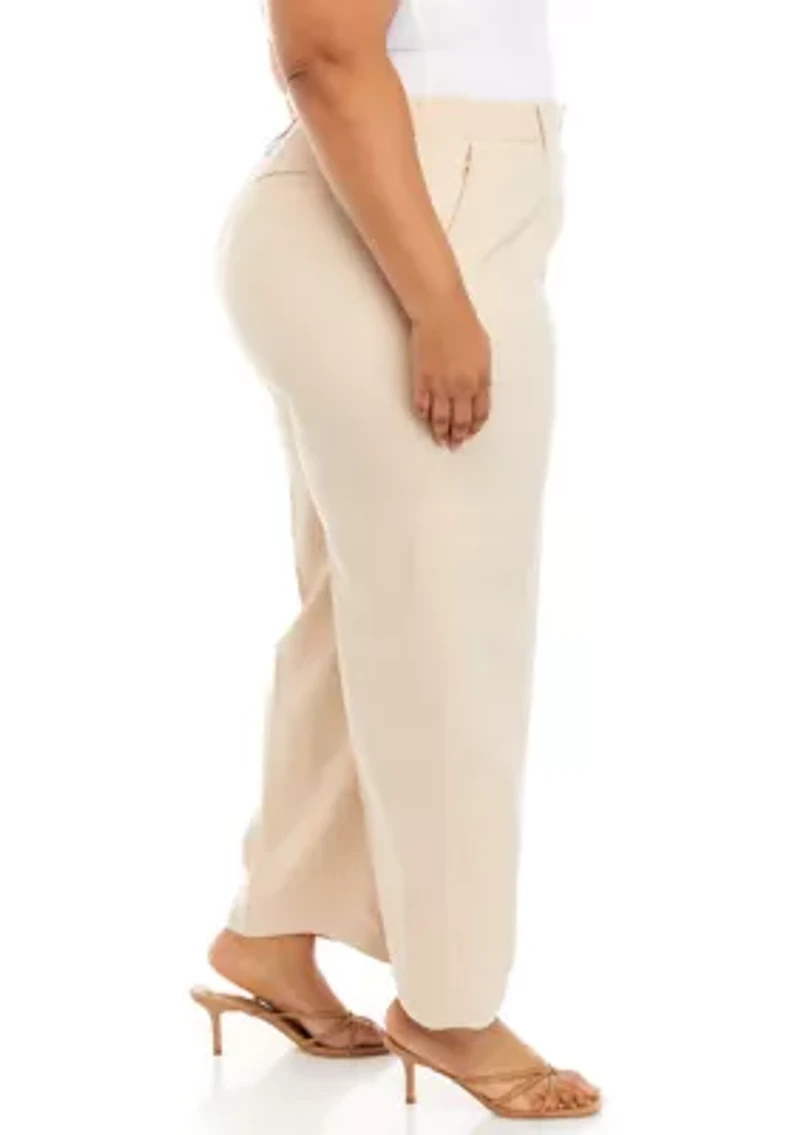 Plus Full Length Wide Leg Pants