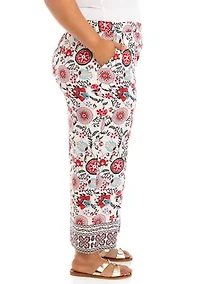 Plus Pull On Wide Leg Pants