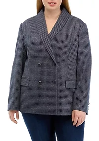 Plus Shawl Collar Blazer