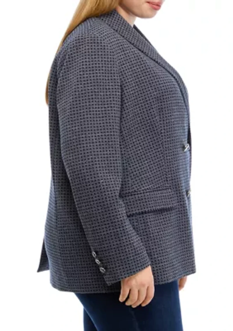 Plus Shawl Collar Blazer