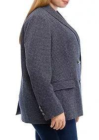 Plus Shawl Collar Blazer