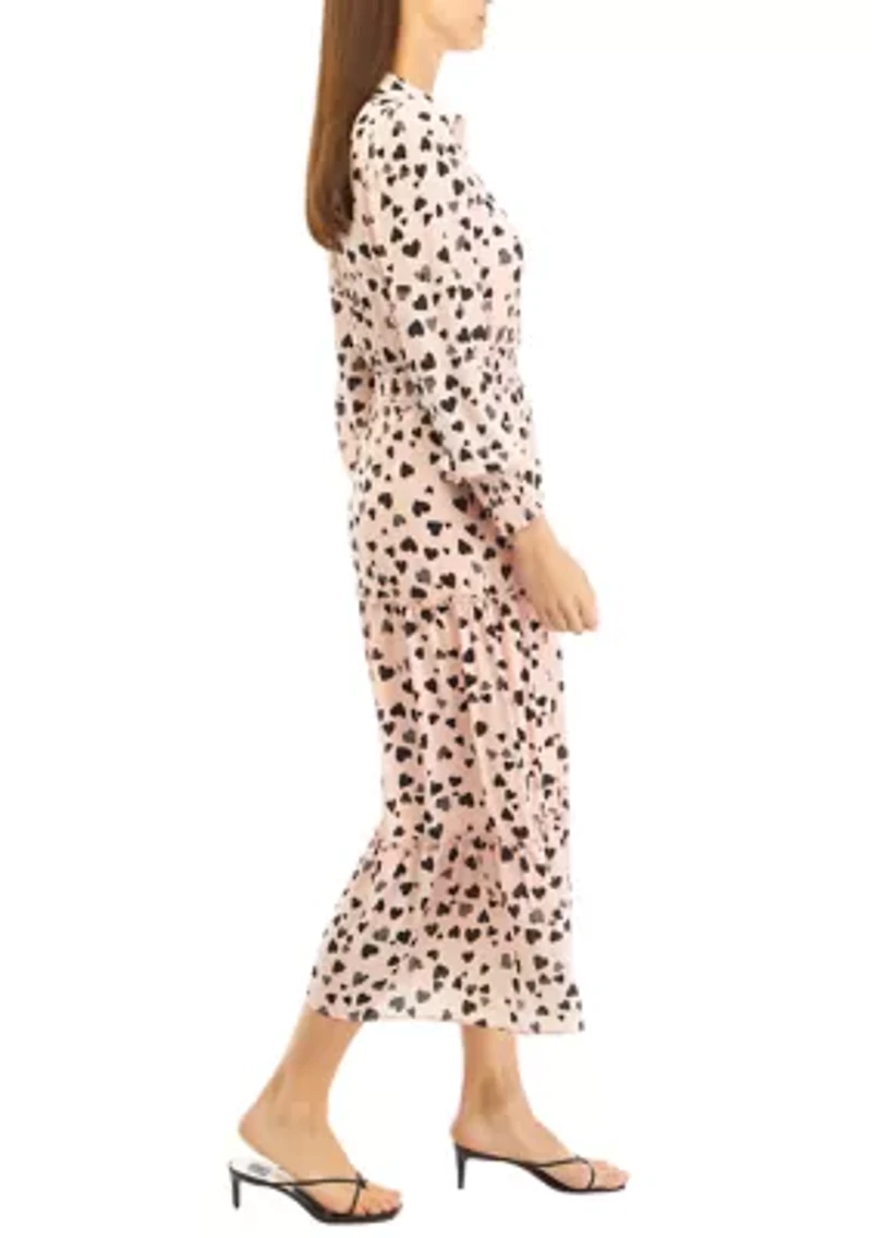 Petite Long Sleeve Button Down Dress