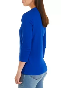 Petite 3/4 Sleeve Graphic T-Shirt