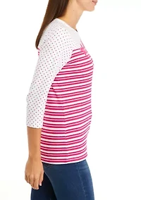 Petite 3/4 Sleeve Graphic T-Shirt