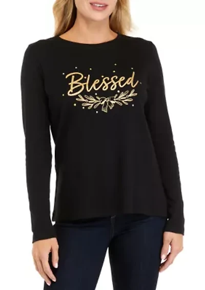 Petite Long Sleeve Graphic T-Shirt