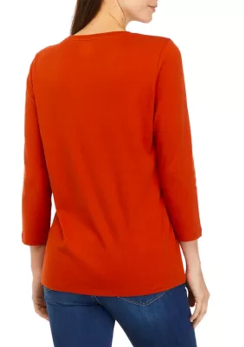 Women's 3/4 Sleeve Graphic T-Shirt
