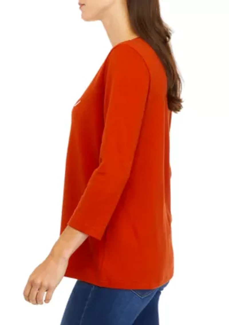 Women's 3/4 Sleeve Graphic T-Shirt