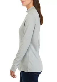 Women's Long Sleeve Mock Neck T-Shirt