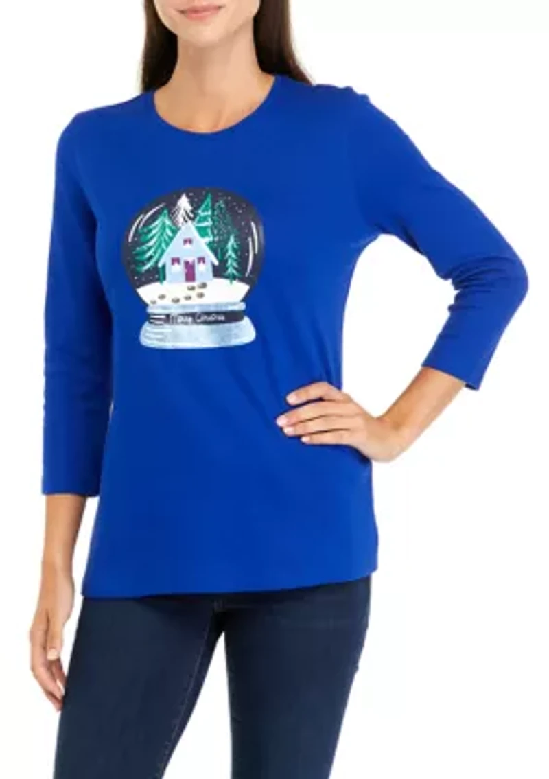 Women's 3/4 Sleeve Graphic T-Shirt