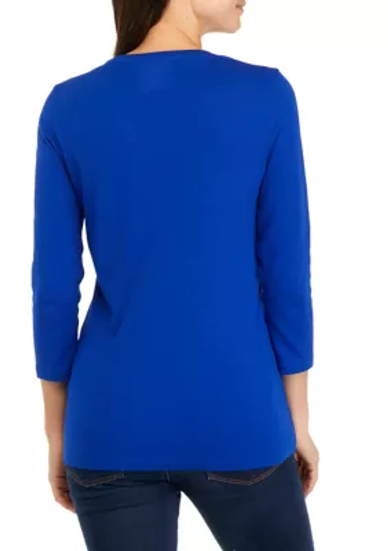 Women's 3/4 Sleeve Graphic T-Shirt